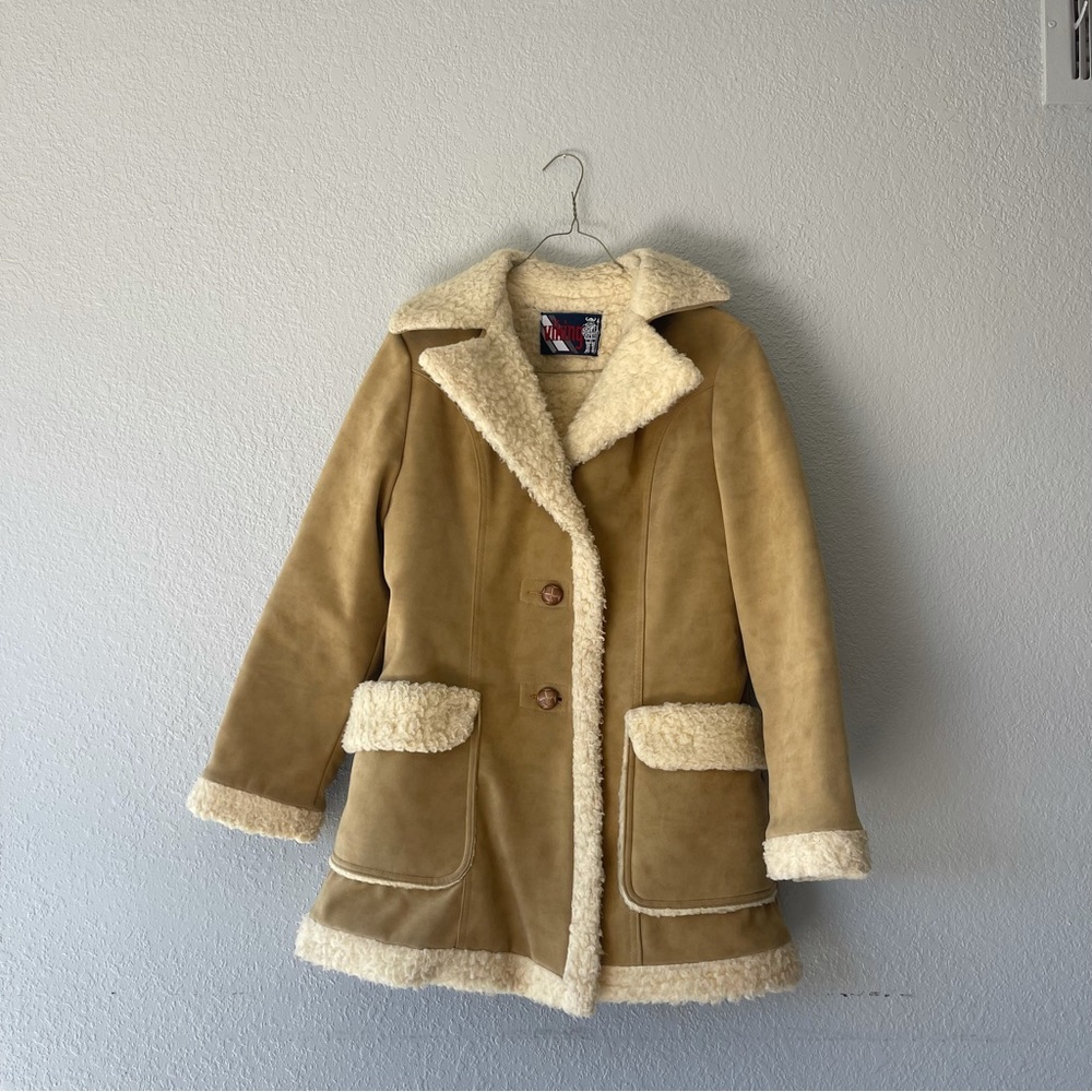 Vintage 70s Viking Sherpa Lined Coat S